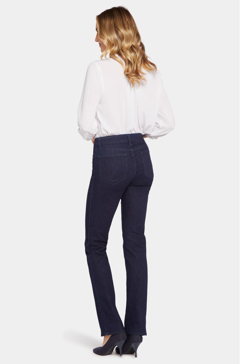 Nydj Women's Petite Petite Size Marilyn Straight Leg Jeans, rinse, 8P - Image 3